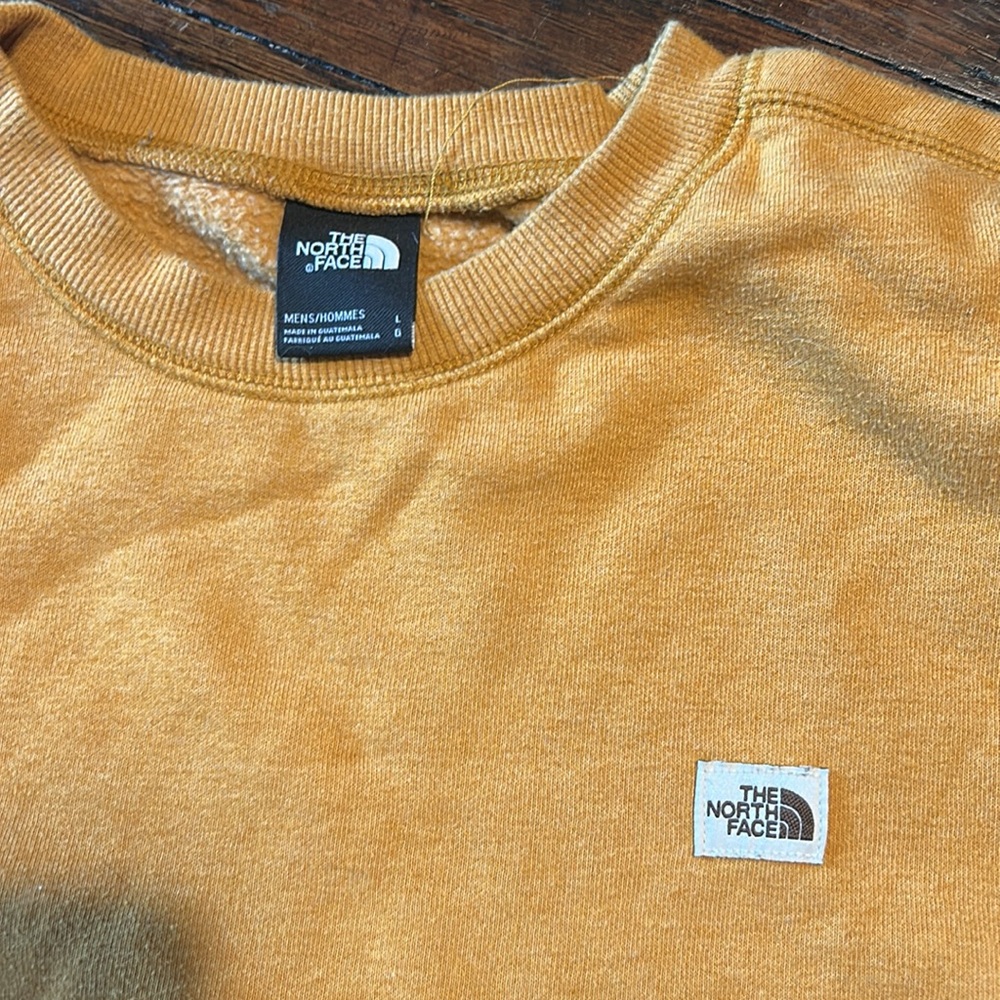 The North Face Gold Crew Neck Sweatshirt, Size L